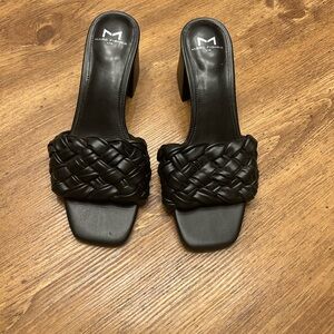 Marc Fisher Black Braided Heels